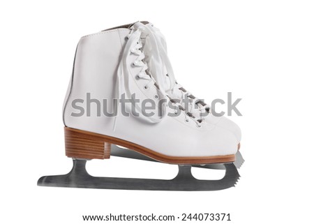 white ice-skating shouse isolated on white background 