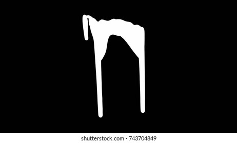 White Ink Dripping Over Black Screen Stock Photo (Edit Now) 743704981