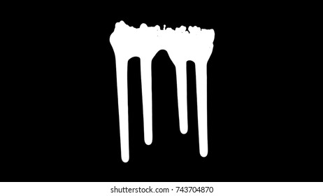 White Ink Dripping Over Black Screen Stock Photo 743704870 | Shutterstock