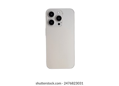 A white iPhone with a black camera lens