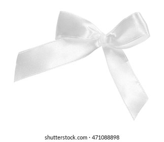 White isolated bow