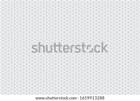 White Isometric Grid Paper Background with Grains.