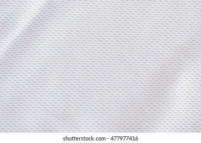 White Jersey Fabric Texture Background, Sports Wear. 