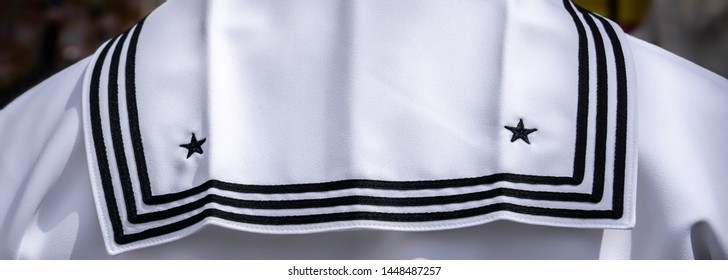 The White Jumper Of A US Navy Sailor In Japan.
