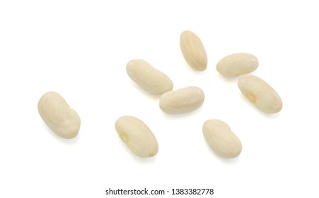 White Kidney Beans Isolated On White Background