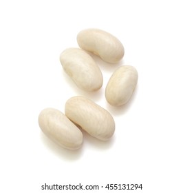 White Kidney Beans Isolated On White Background