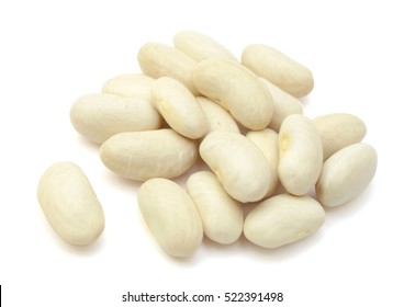 White Kidney Beans Isolated On White Background