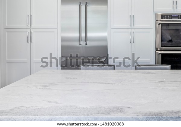 White Kitchen Cabinets Built Shaker Style Stock Photo Edit Now