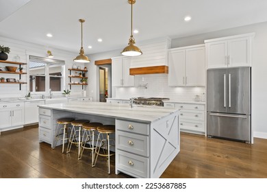 A white kitchen with a farm style - Shutterstock ID 2253687885