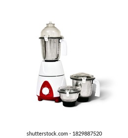 White Kitchen Mixer Grinder On Isolated Background