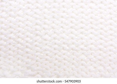 White  Knitted Texture. Wool Jersey Background