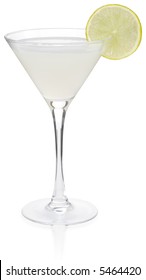White Lady Cocktail - isolated on white