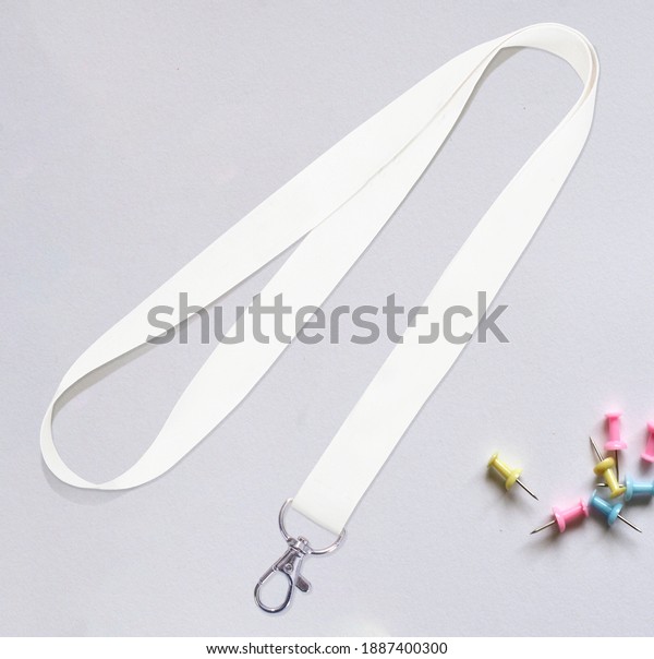 Download White Lanyard Neck Strap Mockup On Stock Photo Edit Now 1887400300