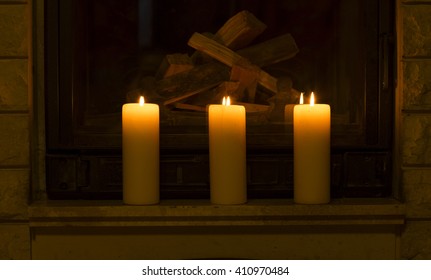 Candle Holder For Fireplace Images Stock Photos Vectors