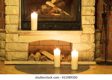 Candle Holder For Fireplace Images Stock Photos Vectors