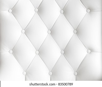 White Leather Upholstery Background