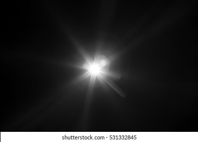 White light flare special effect in dark black background - Shutterstock ID 531332845