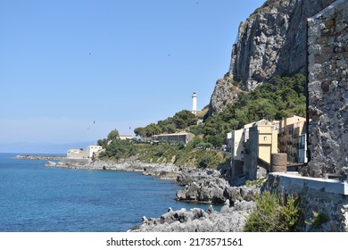 White Lighthouse Of Capo Cefalù In Sicily