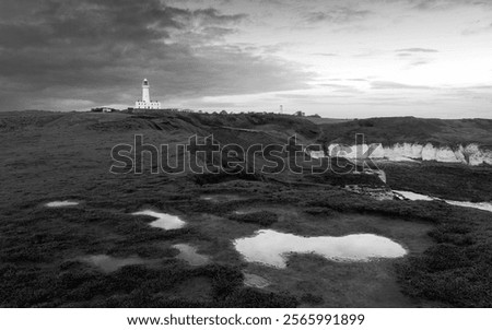 Similar – Image, Stock Photo Chalk cliffs with lighthouse