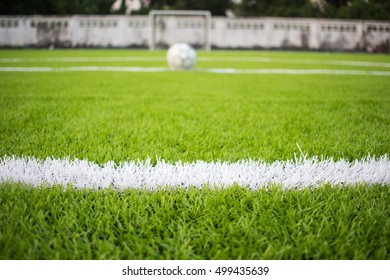 Indoor Soccersoccer Field Artificial Grasscopy Space Stock Photo (Edit