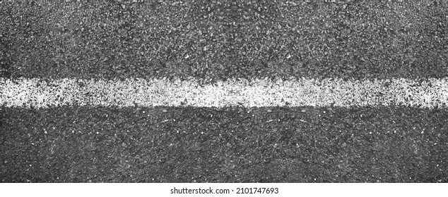 White line on Grunge asphalt road texture background. of free space for texts and branding. - Shutterstock ID 2101747693