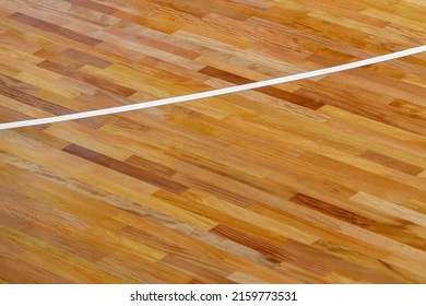 White line on the gymnasium floor for assign sports court. Badminton, Futsal, Volleyball and Basketball court - Powered by Shutterstock