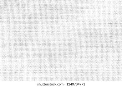 White Linen Fabric Texture Or Background.