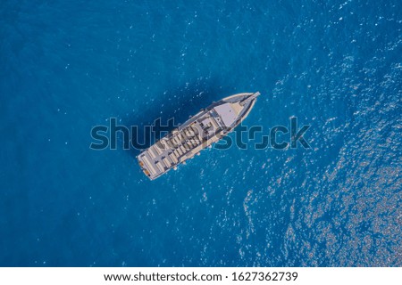 Similar – Aerial Drone View Of Old Shipwreck Ghost Ship Vessel