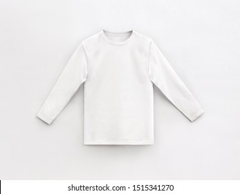 White Long Sleeve T-shirt For Man With Round Collar