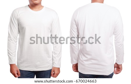Download White Long Sleeved Tshirt Mock Up Stock Photo (Edit Now ...