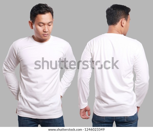 plain white long sleeve t shirt mens