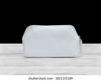 White Makeup Handbag Purse Mockup.