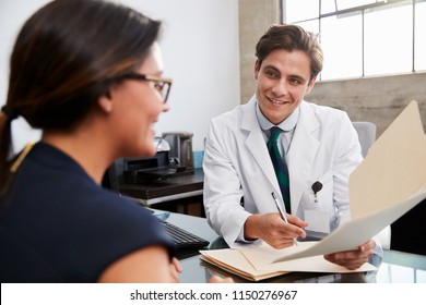 White Male Doctor Showing File Female Stock Photo 1150276967 | Shutterstock