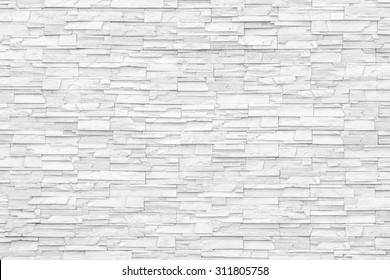 White Marble Brick Stone Tile Wall Grunge Rustic Texture Background 