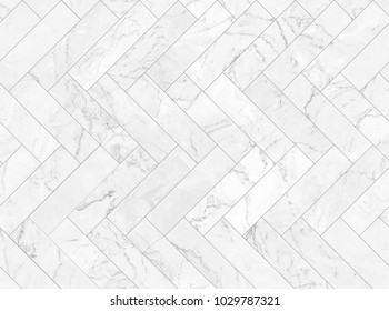 White marble bricks wall for background , seamless marble tile wall pattern , for Interiors design. High resolution - Shutterstock ID 1029787321