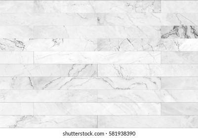 White marble bricks wall for background , seamless marble wall pattern , for Interiors design. High resolution