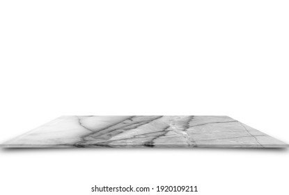 White Marble Counter Isolated On White Background