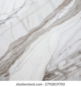 White marble surface with diagonal grey and gold veining. Ideal for luxury interior design, web backgrounds, and corpora.