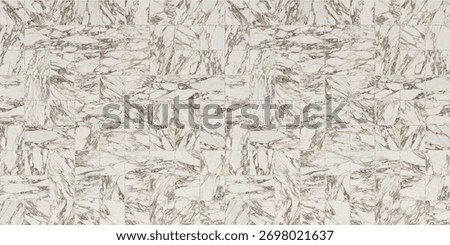 White marble tile pattern with brown veins, natural stone texture background 