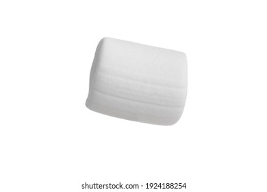 White marshmallow on white background.