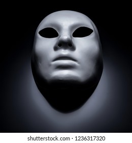 White Mask On Black Background Stock Photo 1236317320 | Shutterstock