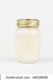 White Mason Style Jar Candle