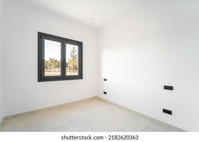 White Master Bedroom With Windows 