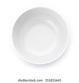 White Matted Bowl On White Background 