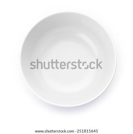 White matted bowl on white background 