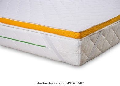 White Mattress Protector Isolated Over White Background