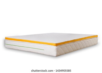 White Mattress Protector Isolated Over White Background