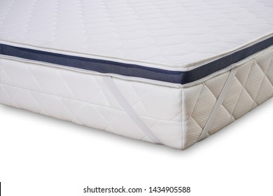 White Mattress Protector Isolated Over White Background