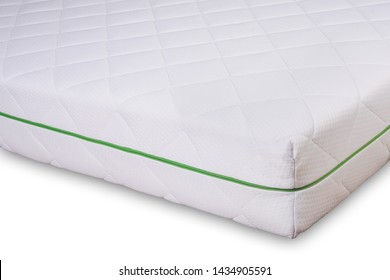 White mattress protector isolated over white background
