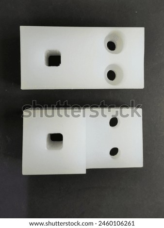 White, MC Nylon, engineering plastics, machine parts and industrial work.suitable for use in higher temperature applications. and can withstand heat continuously for longer. Engineer